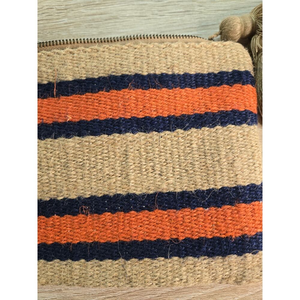 NEW WITHOUT TAGS J. JILL Wristlet Brown Navy Blue Orange - Picture 7 of 10